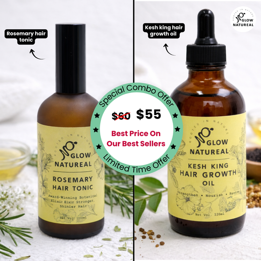 Hair Growth starter pack (Kesh King Oil + Rosemary Tonic) - 6