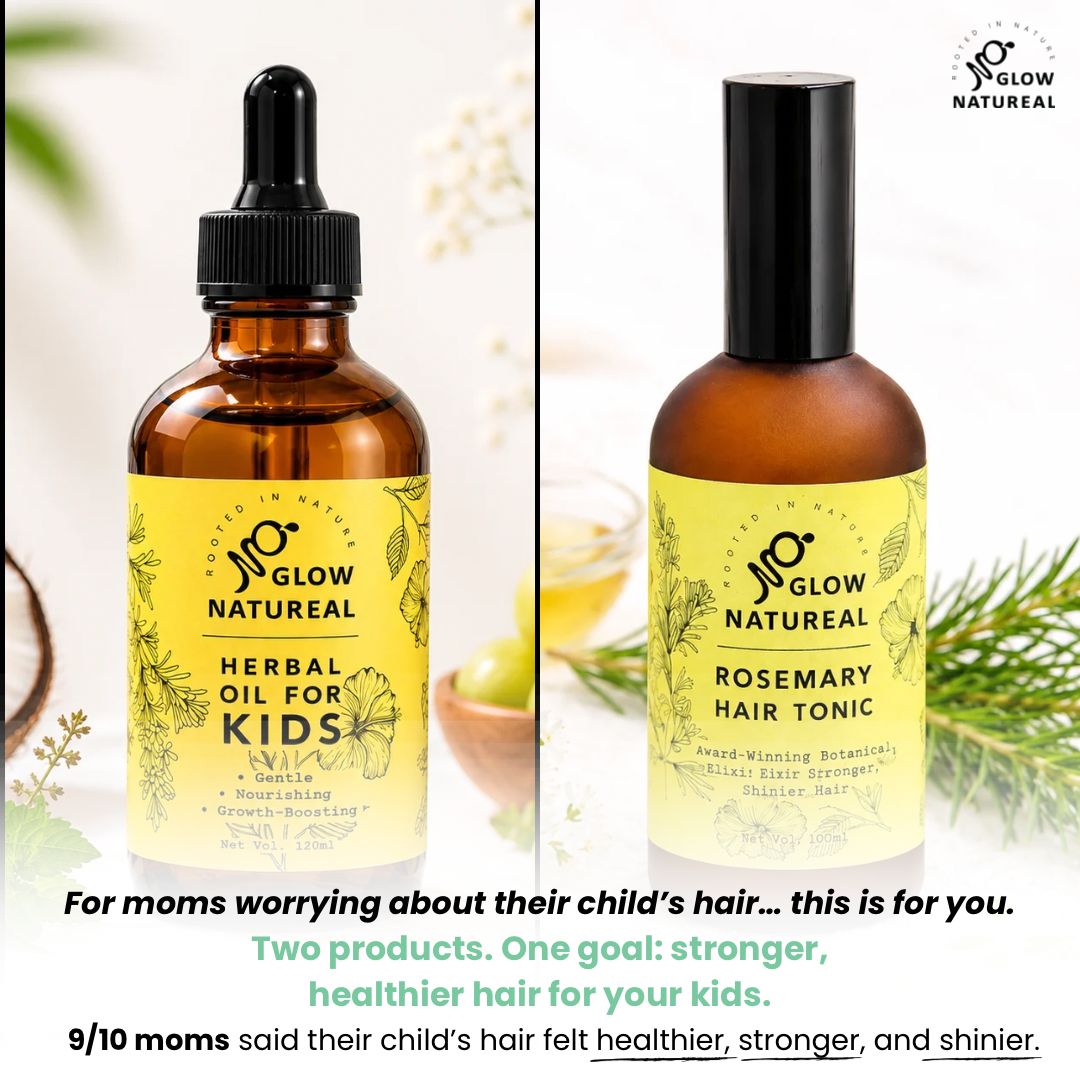 Kids Hair Growth Duo (Herbal oil for kids + Rosemary tonic)