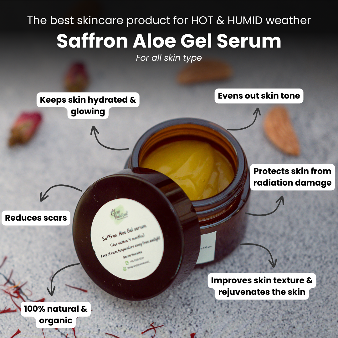 Saffron aloe gel serum