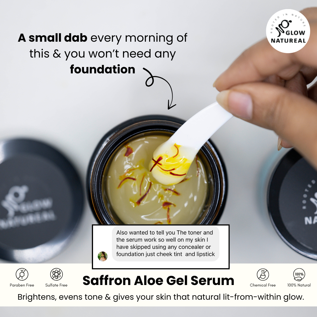 Saffron aloe gel serum