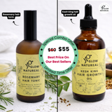 Hair Growth starter pack (Kesh King Oil + Rosemary Tonic) - 6