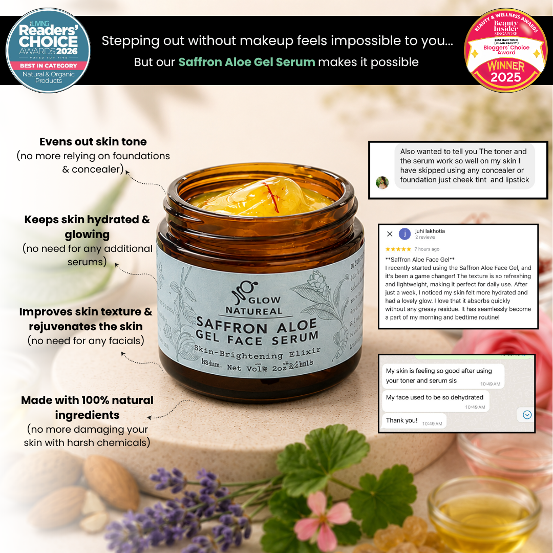 Saffron aloe gel serum
