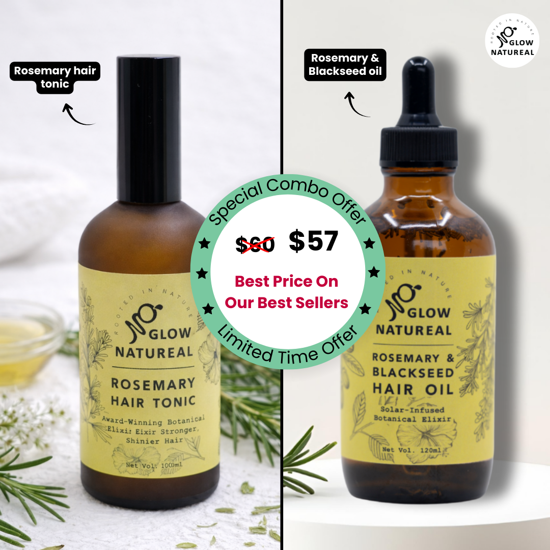 Rosemary Duo - Rosemary Hair Tonic + Rosemary & Blackseed hair nourishing oil - 10