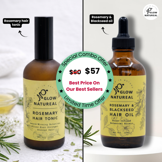 Rosemary Duo - Rosemary Hair Tonic + Rosemary & Blackseed hair nourishing oil - 10