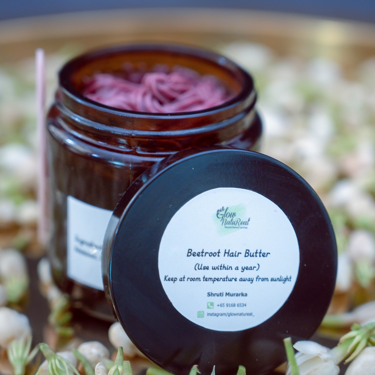 Beetroot hair butter