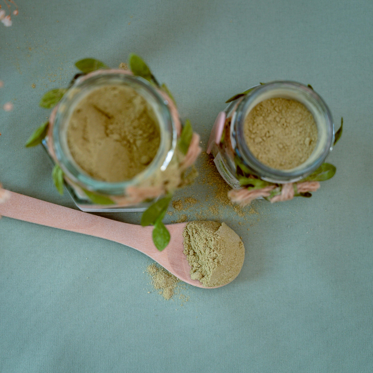 Matcha green tea face mask powder