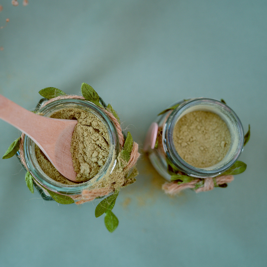 Matcha green tea face mask powder